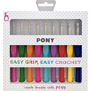 PONY Easy Grip Virknålset 2-6mm 9 storlekar