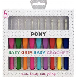 PONY Easy Grip Virknålset 2-6mm 9 storlekar