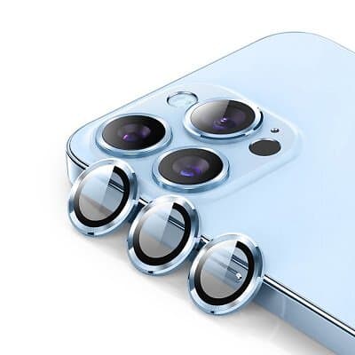 Hat Prince Linsskydd iPhone 14 Pro/14 Pro Max Härdat Glas Blå
