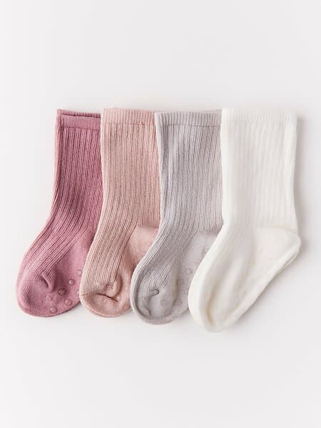 Lindex 4-pack ribbade strumpor