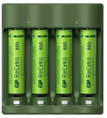 GP Batteries ReCyko Batteriladdare Everyday 4x 850 mAh AAA på köpet Grön