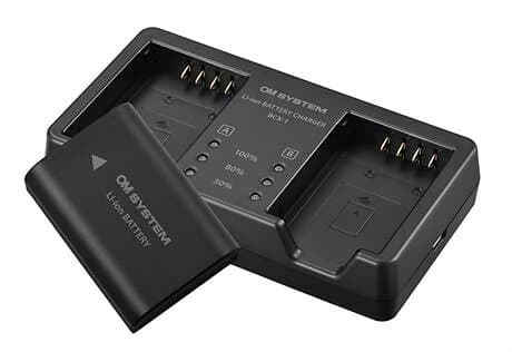 OM System SBCX-1 batteri och laddare