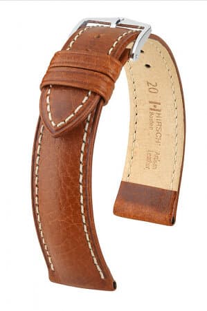 Hirsch BOSTON Calf Leather Golden Brown M 18 mm