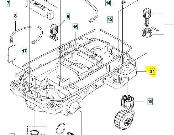 Husqvarna Chassi nedre P12 för Automower 305 (2021) 5965680-02