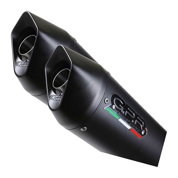 GPR Exhaust Systems Furore Dual Slip On Pegaso 650 92-96 Ga Homologated Muffler Svart