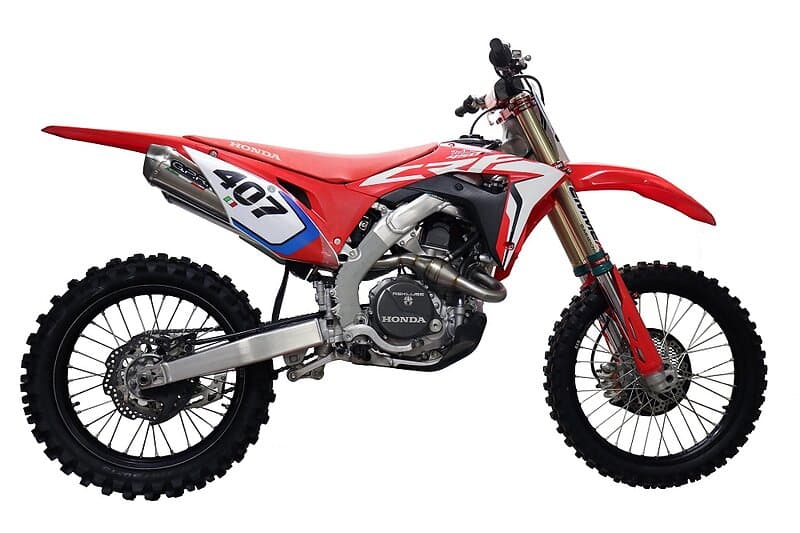GPR Exhaust Systems Pentacross Inox Double Full Line System Crf 450 R 20 With Db Killer Fim Homologated Silver