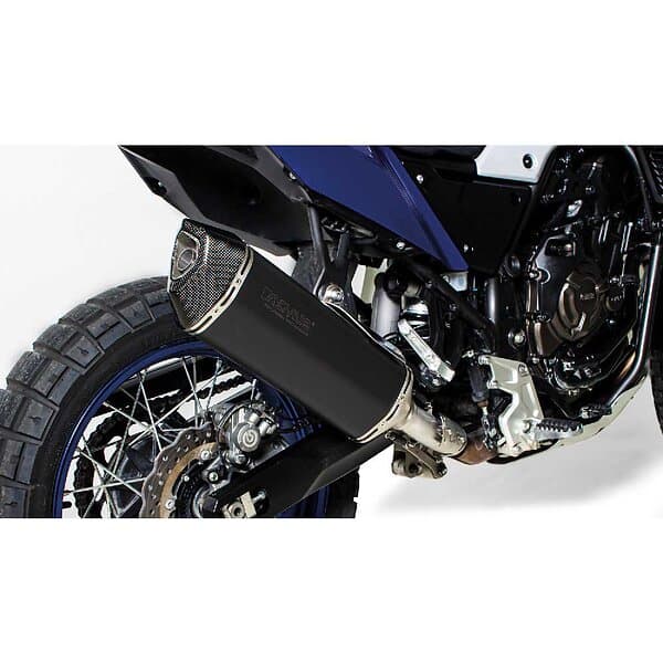Remus Black Hawk Stainless Steel Tenere 700 19 Homologated Slip On Muffler Svart