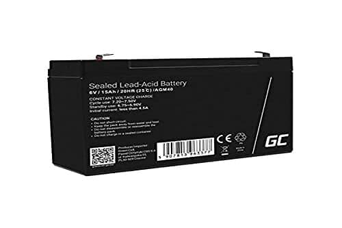 Green Cell AGM VRLA Batteri 6V 15Ah