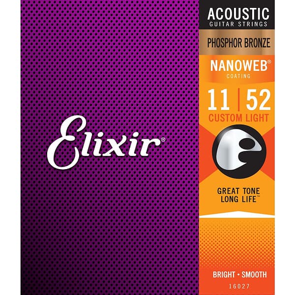 Elixir Nanoweb Phosphor Bronze 011-052 Custom Light