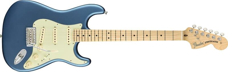 Fender American Performer Stratocaster, Maple Fingerboard Satin Lake Placid Blue