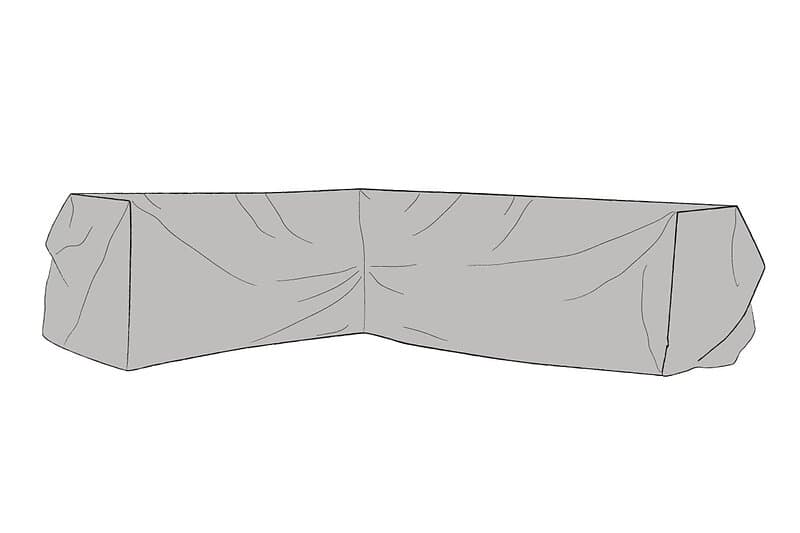 Möbelskydd hörnsoffa 83x292/234 cm grå polyester