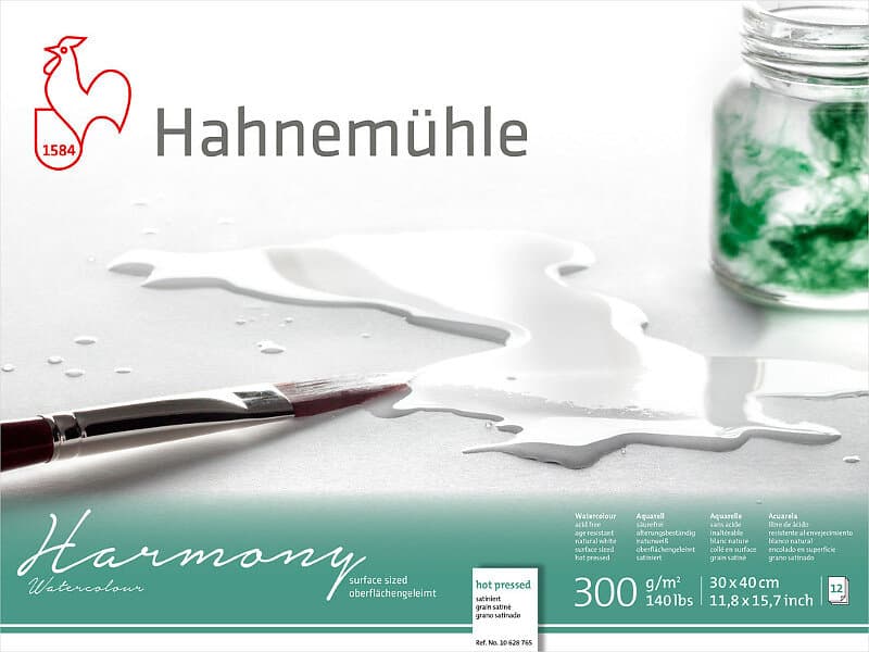 Hahnemühle Akvarellblock Harmony 300g hot pressed