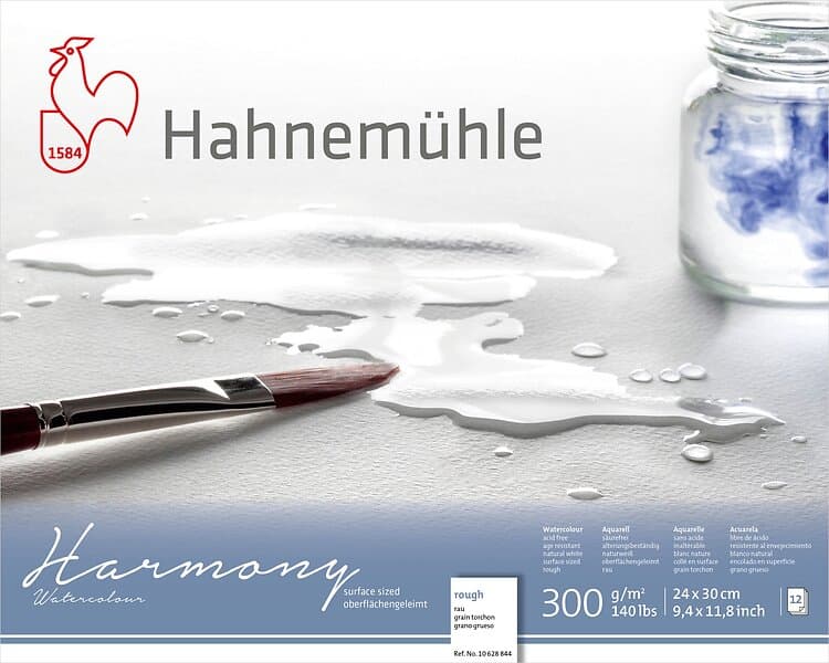 Hahnemühle Akvarellblock Harmony 300g rough