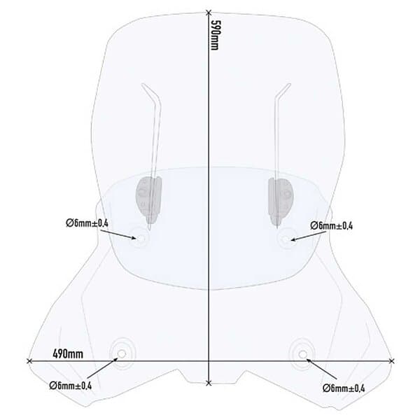 Givi Af7711 Sliding Airflow Ktm 390/790 Adventure&790 Adventure R Windshield Durchsichtig
