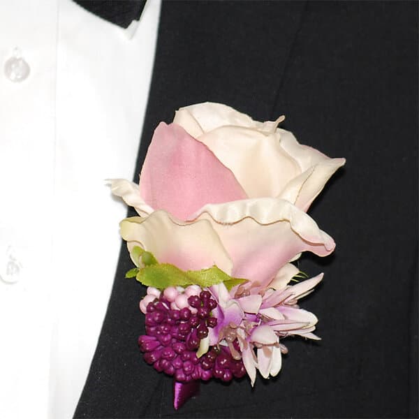 Corsage Ros Rosa/Lila