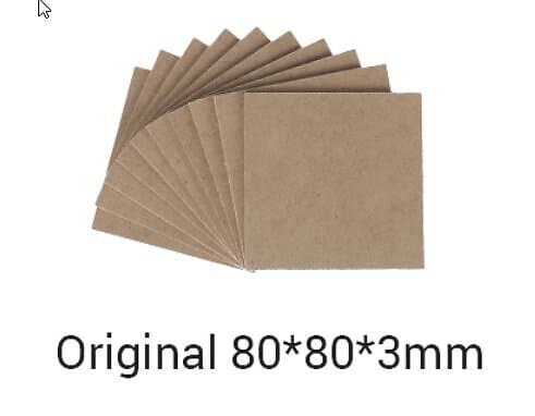 Snapmaker MDF Wood Sheet / 80x80x3mm 10-pack