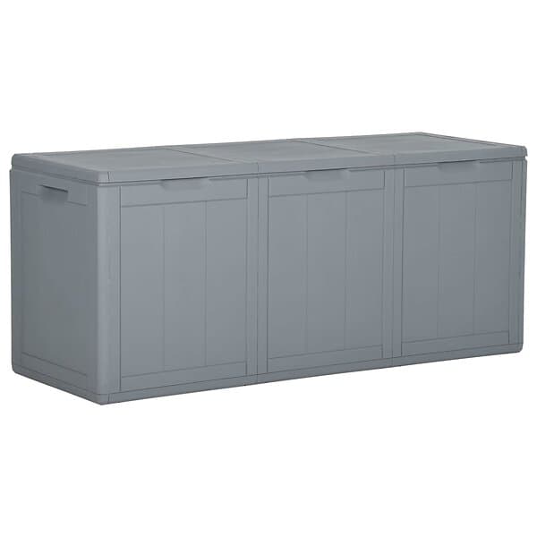 vidaXL Dynbox 270 liter grå PP-rotting 151235