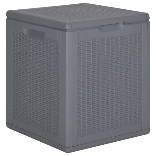 vidaXL Dynbox grå PP rotting 90l 364059