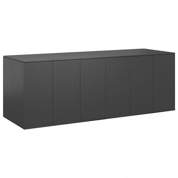 vidaXL Dynbox PE-rotting 291x100,5x104 cm svart 317235