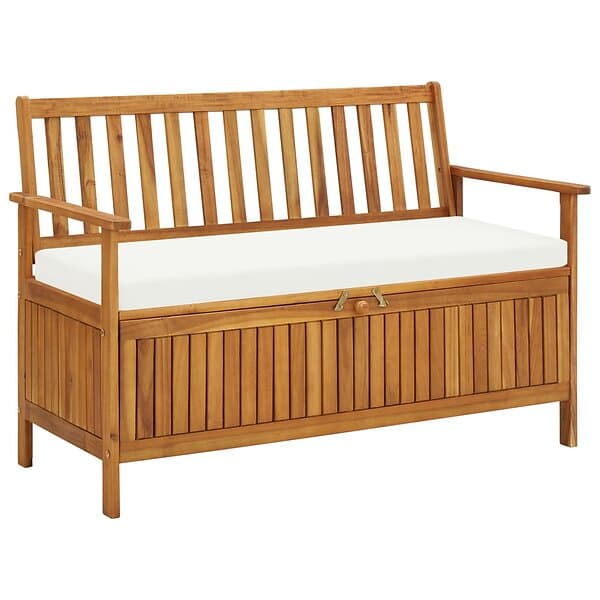 vidaXL Förvaringsbänk för trädgården akaciaträ 120x63x84 cm 44126