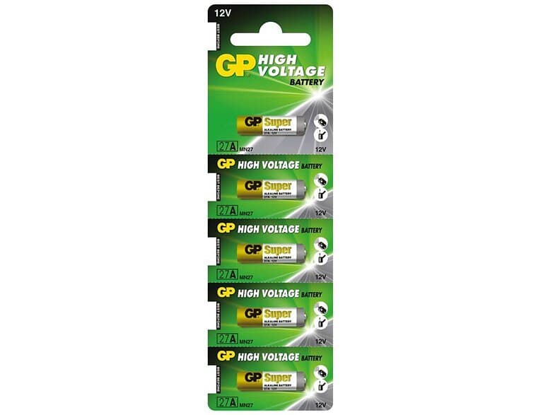 GP Batteries 12V V27a, Lr27 Mn27 Alkaline 5-Pack