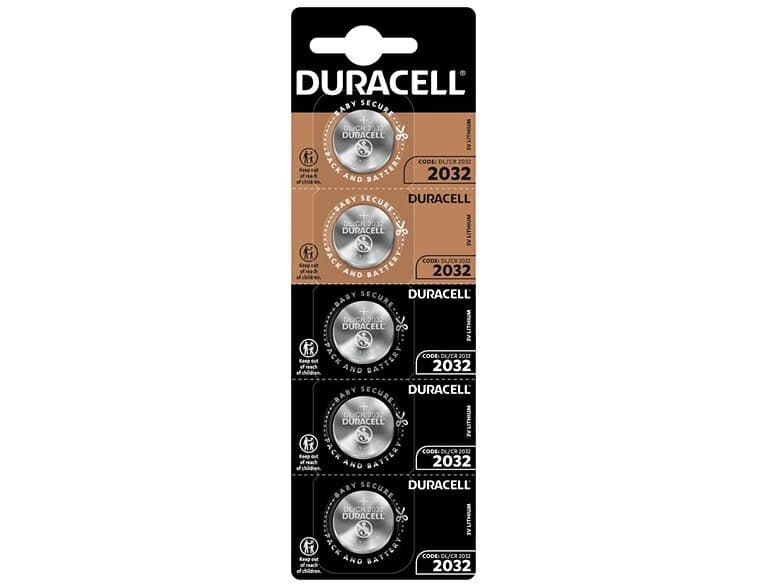 Duracell 3V Cr2032 Lithium 5-Pack