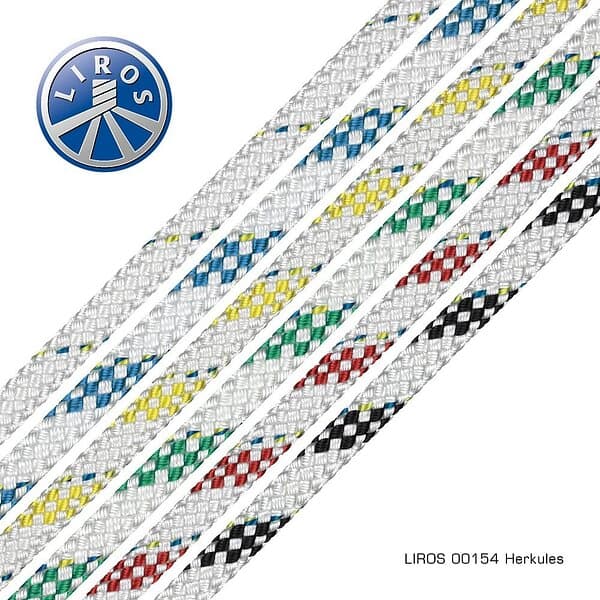 Herkules Liros Dubbelflätad Lina Vit/Röd / 10 mm / 35 m