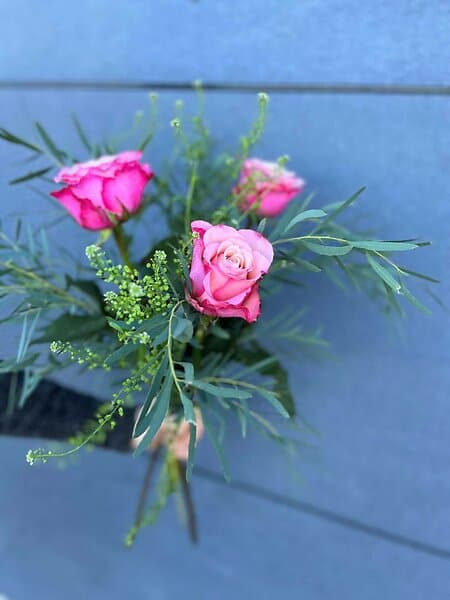 Enkel bukett Rosa rosor: 399kr