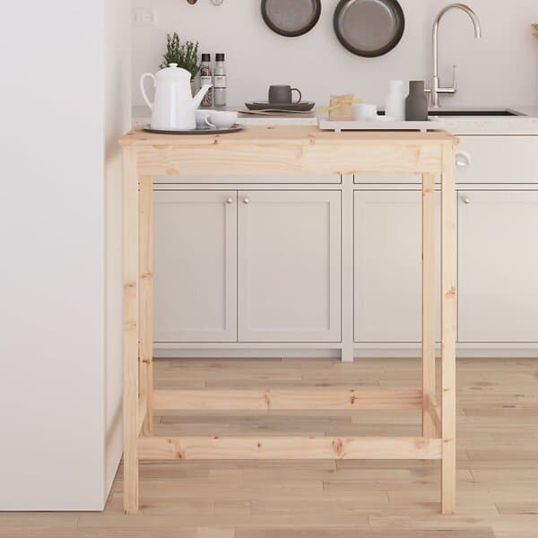 vidaXL Barbord 100x50x110 cm massiv furu 833265