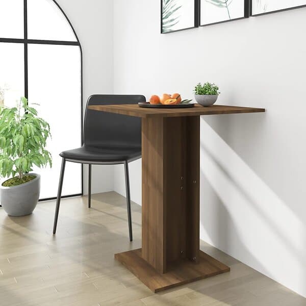 vidaXL Cafébord brun ek 60x60x75 cm konstruerat trä 815104