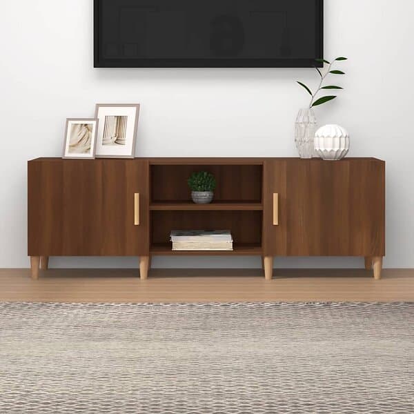 vidaXL Tv-bänk brun ek 150x30x50 cm konstruerat trä 817503