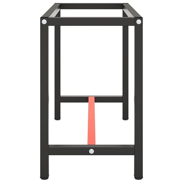 vidaXL Ram för arbetsbänk matt svart och röd 110x50x79 cm metall 151450