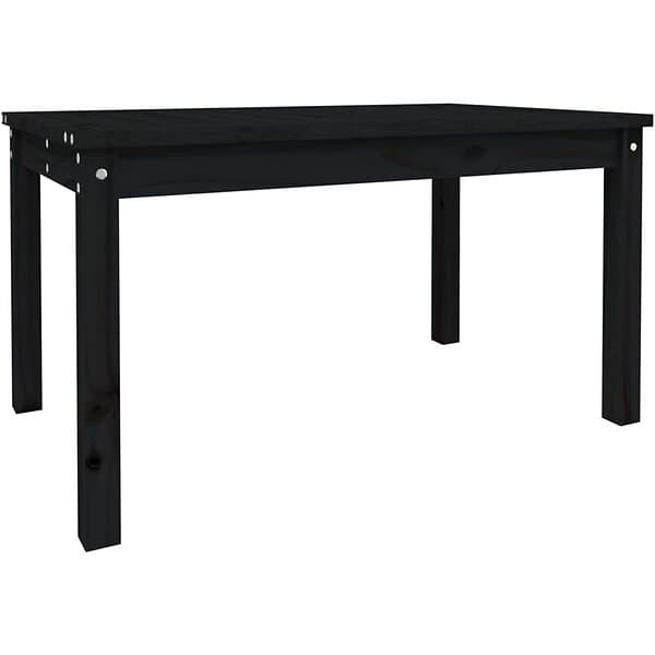vidaXL Trädgårdsbord svart 82,5x50,5x45 cm massiv furu 824117