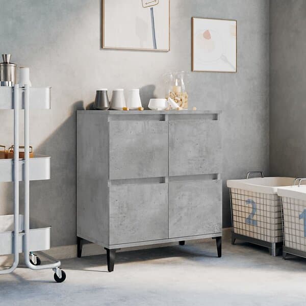 vidaXL Byrå betonggrå 60x35x70 cm konstruerat trä 821168
