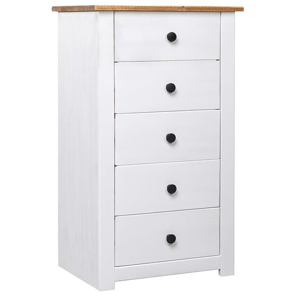 vidaXL Byrå vit 46x40x89 cm furu panama 282651
