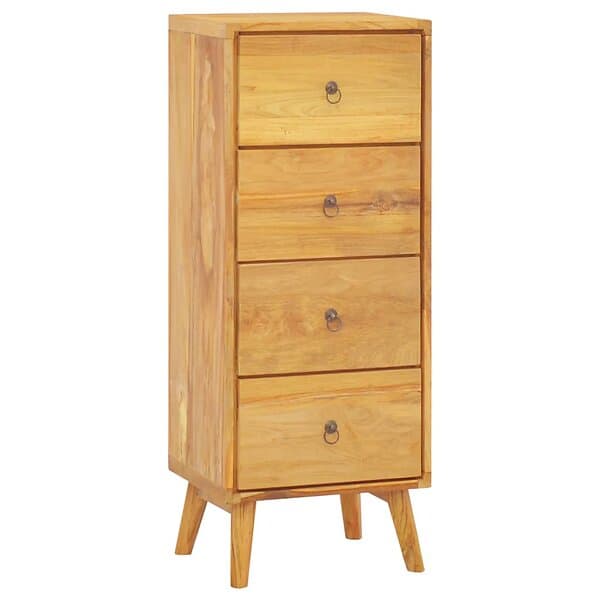 vidaXL Byrå 40x30x100 cm massiv teak 340736