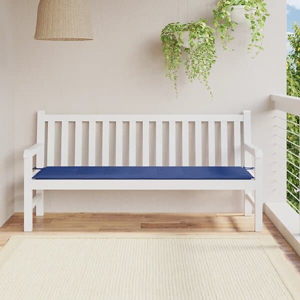 vidaXL Bänkdyna för trädgården kungsblå 180x50x3 cm oxfordtyg 314093