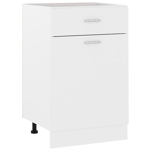 vidaXL Underskåp med låda vit 50x46x81,5 cm konstruerat trä 801220