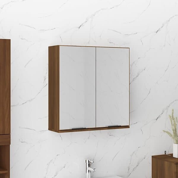 vidaXL Spegelskåp brun ek 64x20x67 cm 817068