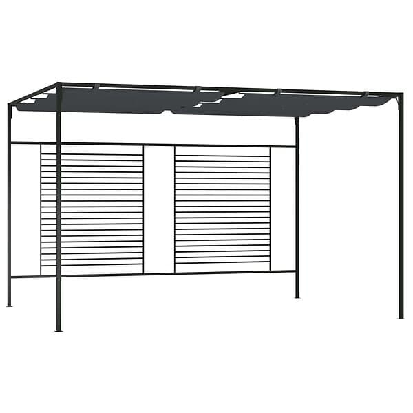 vidaXL Paviljong med infällbart tak 4x3x2,3 m gräddvit 180g/m² 313625