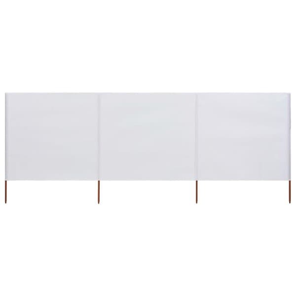 vidaXL Vindskydd 3 paneler tyg 400x160 cm sandvit 47148