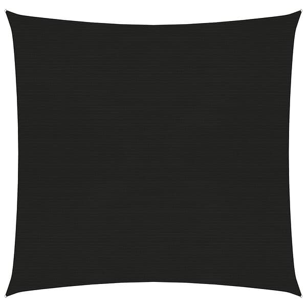 vidaXL Solsegel 160g/m² svart 3,6x3,6 m HDPE 311715