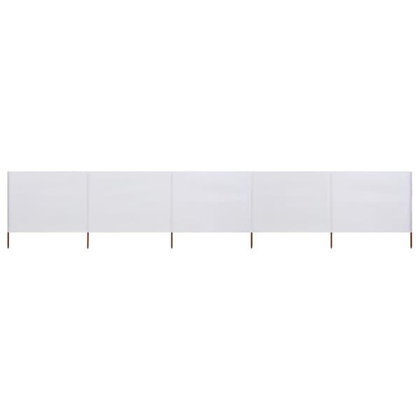 vidaXL Vindskydd 5 paneler tyg 600x80 cm sandvit 47154