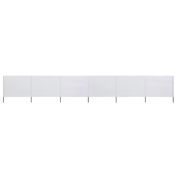vidaXL Vindskydd 6 paneler tyg 800x120 cm sandvit 47174