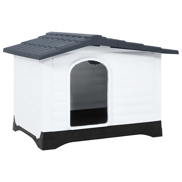 vidaXL Hundkoja grå 90,5x68x66 cm polypropylen 152230