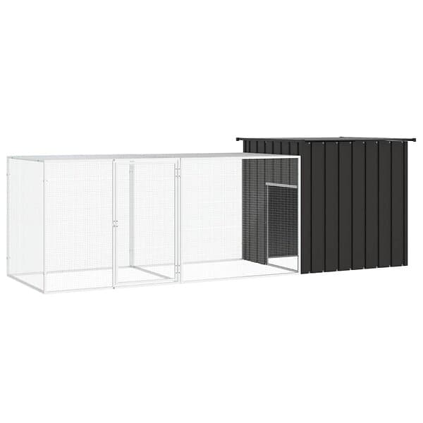 vidaXL Hönsbur antracit 300x91x100 cm galvaniserat stål 3106452
