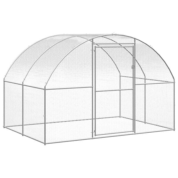 vidaXL Hönsbur för utomhusbruk 3x2x2 m galvaniserat stål 171463