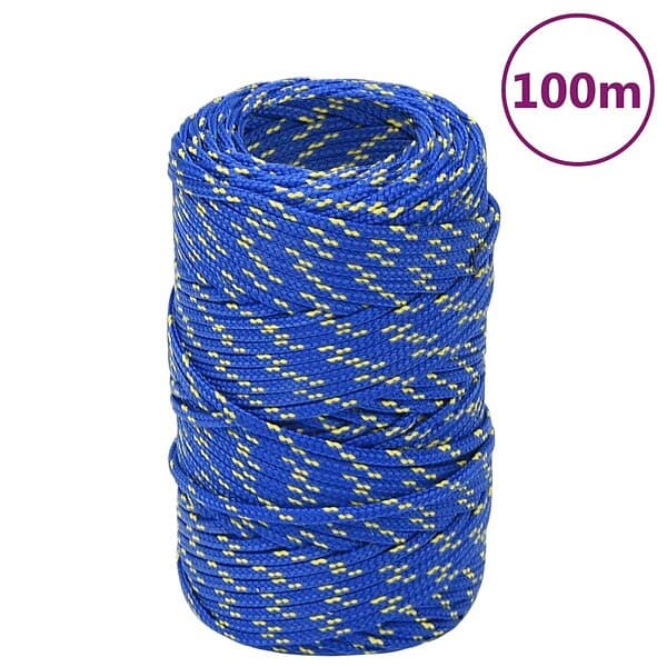 vidaXL Båtlina blå 2 mm 100 m polypropen 152425
