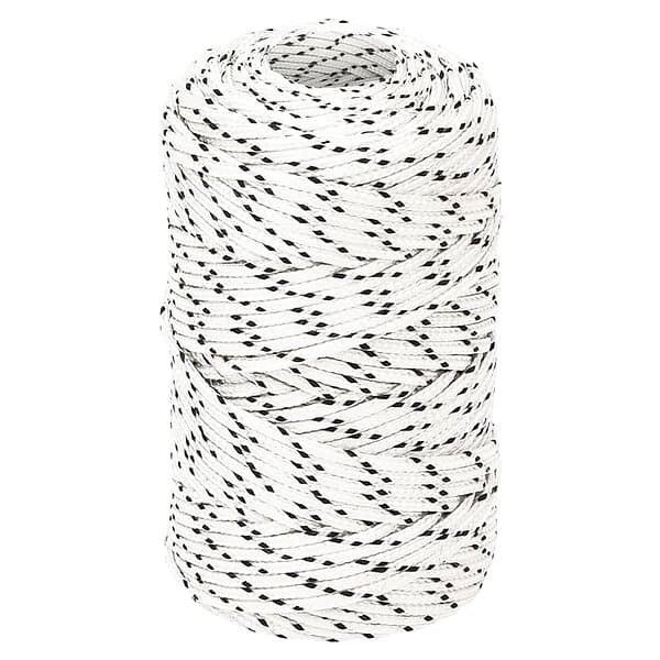 vidaXL Båtlina flätad vit 2 mm x 250 m polyester 152744