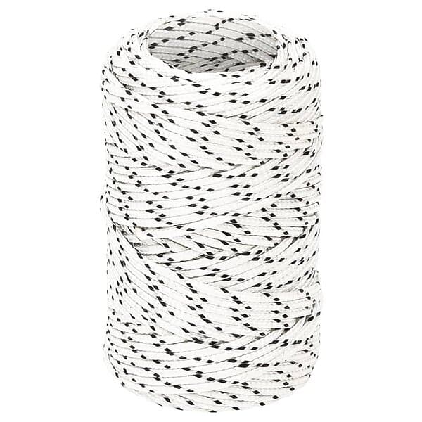 vidaXL Båtlina flätad vit 2 mm x 50 m polyester 152742